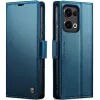Coque portefeuille CASEME Litchi Texture pour Oppo Reno13 - Bleu
