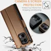 Coque portefeuille CASEME Litchi Texture pour Oppo Reno13 - Marron 4