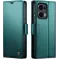 Coque portefeuille CASEME Litchi Texture pour Oppo Reno13 - Vert