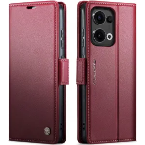 Coque portefeuille CASEME Litchi Texture pour Oppo Reno13 - Rouge