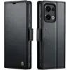 Coque portefeuille CASEME Litchi Texture pour Oppo Reno13 - Noir