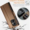 Coque portefeuille CASEME Litchi Texture pour Oppo Reno13 F 4G/5G / Reno13 FS 5G - Marron 4