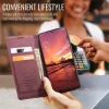 Coque portefeuille CASEME Retro Texture pour OnePlus 13 - Bordeaux 3