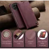 Coque portefeuille CASEME Retro Texture pour OnePlus 13 - Bordeaux 7