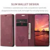 Coque portefeuille CASEME Retro Texture pour OnePlus 13 - Bordeaux 8