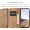 Coque portefeuille CASEME Retro Texture pour OnePlus 13 - Marron clair 8