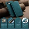 Coque portefeuille CASEME Retro Texture pour Apple iPhone 17e/16e - Bleu 4