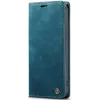 Coque portefeuille CASEME Retro Texture pour Apple iPhone 17e/16e - Bleu 5
