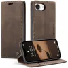 Coque portefeuille CASEME Retro Texture pour Apple iPhone 17e/16e - Marron foncé