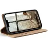 Coque portefeuille CASEME Retro Texture pour Apple iPhone 17e/16e - Marron clair 7