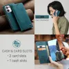 Coque portefeuille CASEME Retro Texture pour Oppo Reno13 - Bleu 4