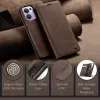 Coque portefeuille CASEME Retro Texture pour Oppo Reno13 F 4G/5G / Reno13 FS 5G - Marron foncé 5