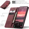 Coque portefeuille CASEME Retro Texture pour Samsung Galaxy S25 Edge - Bordeaux 3