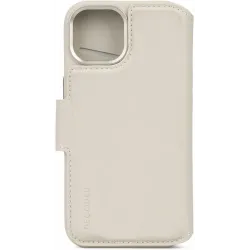 Coque portefeuille détachable Decoded en cuir véritable 2-en-1 pour Apple iPhone 15 - Clay