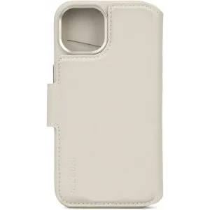 Coque portefeuille détachable Decoded en cuir véritable 2-en-1 pour Apple iPhone 15 - Clay