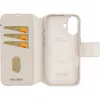 Coque portefeuille en cuir véritable Decoded en cuir véritable 2-en-1 pour Apple iPhone 16 - Clay 6