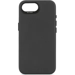 Coque arrière Decoded en cuir véritable pour Apple iPhone 17e/16e - Noir