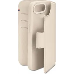 Coque portefeuille détachable Decoded en cuir véritable 2-en-1 pour Apple iPhone 17e/16e - Clay