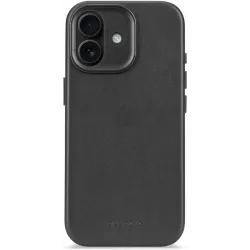 Coque arrière Decoded en cuir véritable pour Apple iPhone 17 - Noir