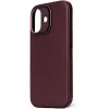 Coque arrière Decoded en cuir véritable pour Apple iPhone 17 - Dark Ruby 7