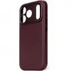 Coque arrière Decoded en cuir véritable pour Apple iPhone 17 Pro - Dark Ruby 7