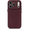 Coque arrière Decoded en cuir véritable pour Apple iPhone 17 Pro Max - Dark Ruby