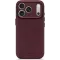 Coque arrière Decoded en cuir véritable pour Apple iPhone 17 Pro Max - Dark Ruby