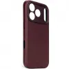 Coque arrière Decoded en cuir véritable pour Apple iPhone 17 Pro Max - Dark Ruby 2