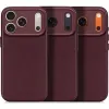 Coque arrière Decoded en cuir véritable pour Apple iPhone 17 Pro Max - Dark Ruby 8