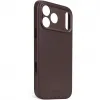 Coque arrière Decoded en cuir véritable pour Apple iPhone 17 Pro Max - Chocolate Brown 3