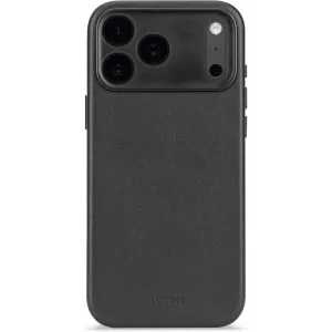 Coque arrière Decoded en cuir véritable pour Apple iPhone 17 Pro Max - Noir