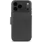 Coque portefeuille en cuir véritable Decoded en cuir véritable 2-en-1 pour Apple iPhone 17 Pro Max - Noir