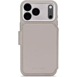 Coque portefeuille détachable Decoded en cuir véritable 2-en-1 pour Apple iPhone 17 Pro - Solid Clay
