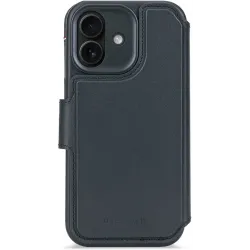 Coque portefeuille détachable Decoded en cuir véritable 2-en-1 pour Apple iPhone 17 - Navy Shadow