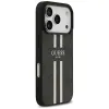 Coque arrière rigide Guess 4G Printed Stripes avec MagSafe pour Apple iPhone 17 Pro - Noir 1