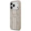 Coque arrière rigide Guess 4G Printed Stripes avec MagSafe pour Apple iPhone 17 Pro - Rose 2