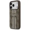 Coque arrière rigide Guess 4G Printed Stripes avec MagSafe pour Apple iPhone 17 Pro - Marron 3