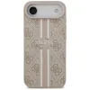 Coque arrière rigide Guess 4G Printed Stripes avec MagSafe pour Apple iPhone Air - Rose 3