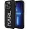 Coque arrière Karl Lagerfeld 3D Rubber Glitter Logo pour Apple iPhone 15 Pro - Noir
