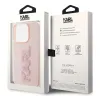 Coque arrière Karl Lagerfeld 3D Rubber Glitter Logo pour Apple iPhone 15 Pro - Rose 7