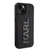 Coque arrière Karl Lagerfeld 3D Rubber Glitter Logo pour Apple iPhone 15 Plus/14 Plus - Noir 3