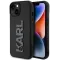 Coque arrière Karl Lagerfeld 3D Rubber Glitter Logo pour Apple iPhone 15 - Noir