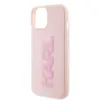 Coque arrière Karl Lagerfeld 3D Rubber Glitter Logo pour Apple iPhone 15 - Rose 5