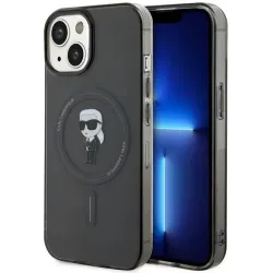 Coque arrière Karl Lagerfeld IML Ikonik avec MagSafe pour Apple iPhone 15 - Noir
