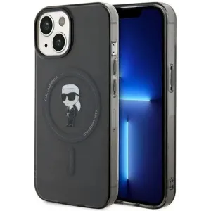 Coque arrière Karl Lagerfeld IML Ikonik avec MagSafe pour Apple iPhone 15 - Noir