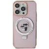 Coque arrière rigide Karl Lagerfeld Ring Stand Karl & Choupette avec MagSafe pour Apple iPhone 15 Pro - Rose 4