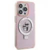 Coque arrière rigide Karl Lagerfeld Ring Stand Karl & Choupette avec MagSafe pour Apple iPhone 15 Pro - Rose 5