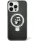 Coque arrière rigide Karl Lagerfeld Ring Stand Karl & Choupette avec MagSafe pour Apple iPhone 15 Plus/14 Plus - Noir