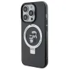 Coque arrière rigide Karl Lagerfeld Ring Stand Karl & Choupette avec MagSafe pour Apple iPhone 15 Pro Max - Noir 2