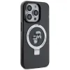 Coque arrière rigide Karl Lagerfeld Ring Stand Karl & Choupette avec MagSafe pour Apple iPhone 15 Pro Max - Noir 4